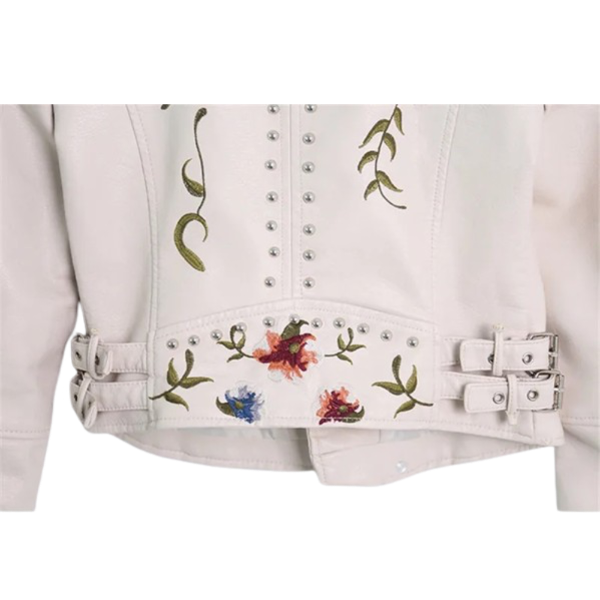 Ladyloom™ Bestickte Lederjacke – Deine florale Statement-Jacke