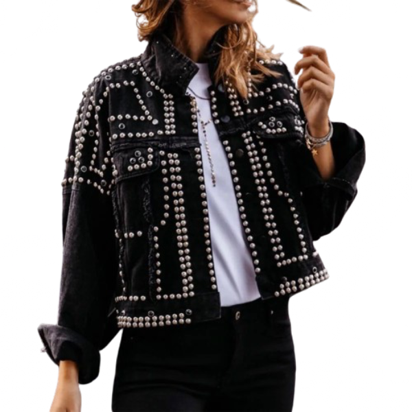 Ladyloom™ Studded Glam Denim Jacket