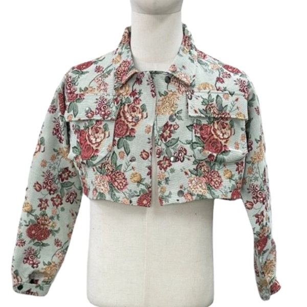 Ladyloom™ - Trendige Kurzjacke mit Blumenmuster