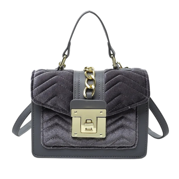 Ladyloom™ Samt-Luxus-Schultertasche mit Kettenriemen