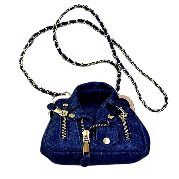 Ladyloom™ Jeans-Handtasche mit Kettenriemen