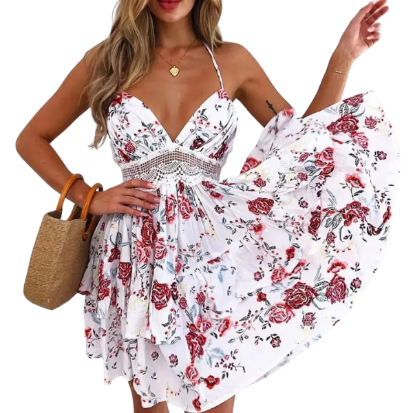 Ladyloom TM - Spitzenbesetztes Rückenfreies Sommerkleid