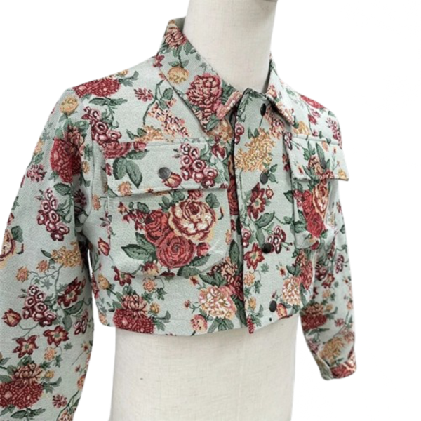 Ladyloom™ - Trendige Kurzjacke mit Blumenmuster