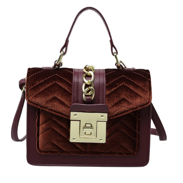 Ladyloom™ Samt-Luxus-Schultertasche mit Kettenriemen