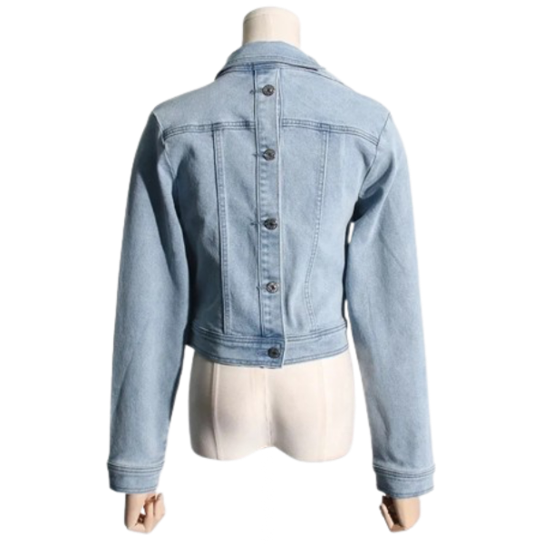 Ladyloom™ - Asymmetrische Off-Shoulder Denimjacke