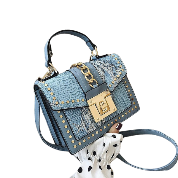Ladyloom™ Elegante Schlangenleder-Optik Handtasche