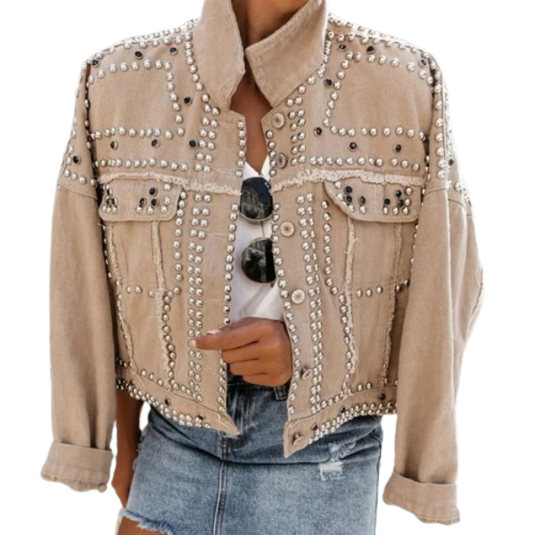 Ladyloom™ Studded Glam Denim Jacket