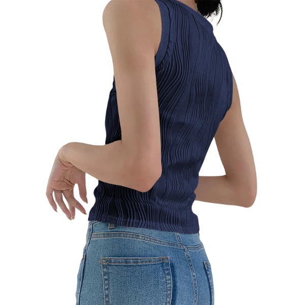 Ladyloom TM - Ärmelloses Top mit eleganter Wellenstruktur