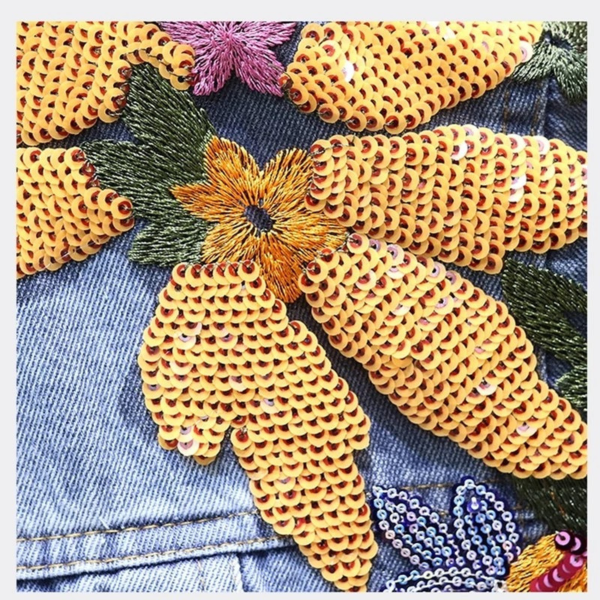 Ladyloom™ Bestickte Blüten-Denim-Jacke – Deine florale Statement-Jacke