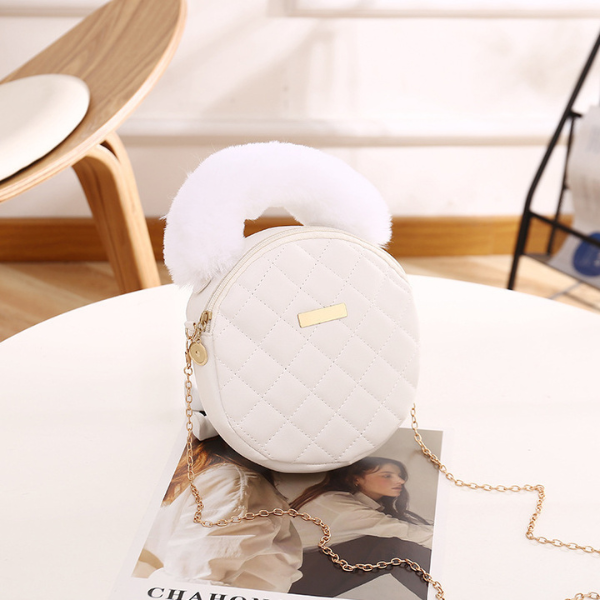 Ladyloom™ Runder Plüschgriff Handtasche