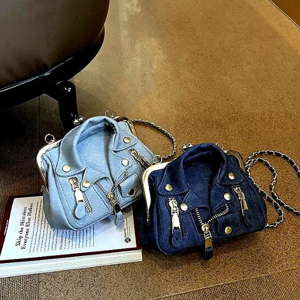 Ladyloom™ Jeans-Handtasche mit Kettenriemen