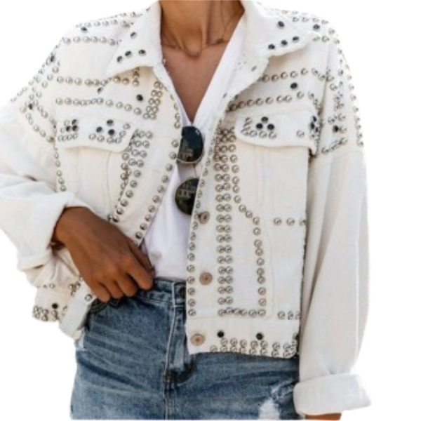 Ladyloom™ Studded Glam Denim Jacket