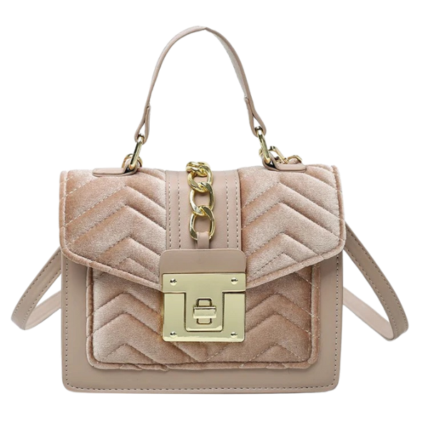 Ladyloom™ Samt-Luxus-Schultertasche mit Kettenriemen