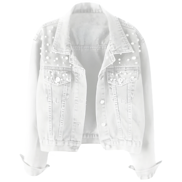 Ladyloom™ Pearl-Studded Denim Jacket