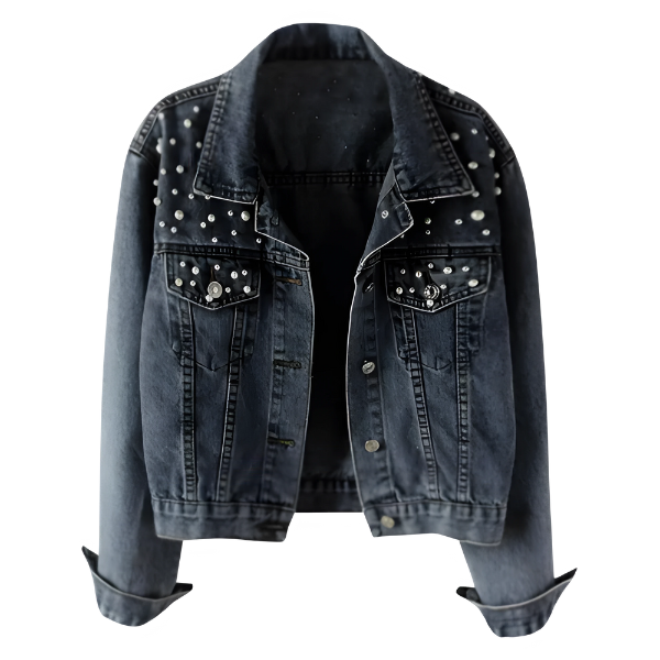 Ladyloom™ Pearl-Studded Denim Jacket