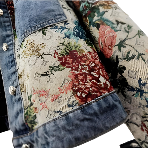 Ladyloom™ Vintage Floral Denim-Jacke – Deine künstlerische Statement-Jacke