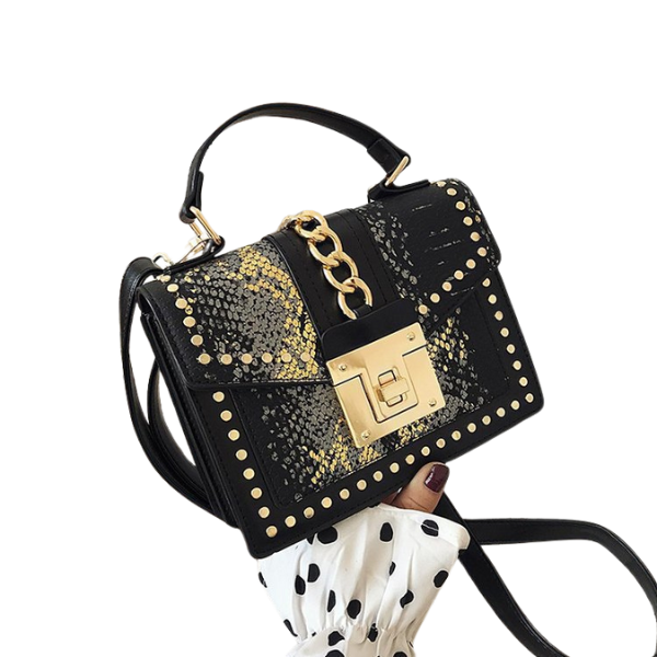 Ladyloom™ Elegante Schlangenleder-Optik Handtasche