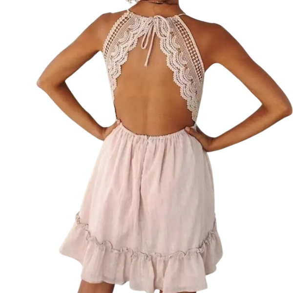 Ladyloom TM - Spitzenbesetztes Rückenfreies Sommerkleid