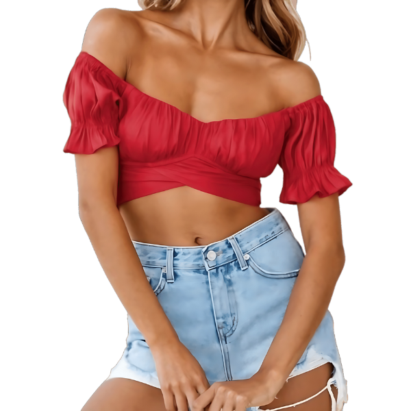 Ladyloom TM Off-Shoulder Wickel-Top