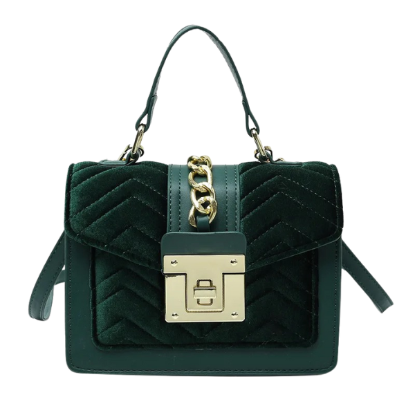 Ladyloom™ Samt-Luxus-Schultertasche mit Kettenriemen