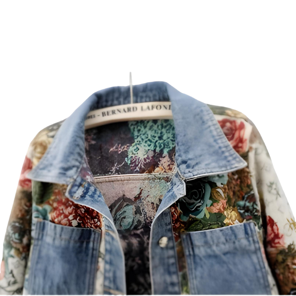 Ladyloom™ Vintage Floral Denim-Jacke – Deine künstlerische Statement-Jacke