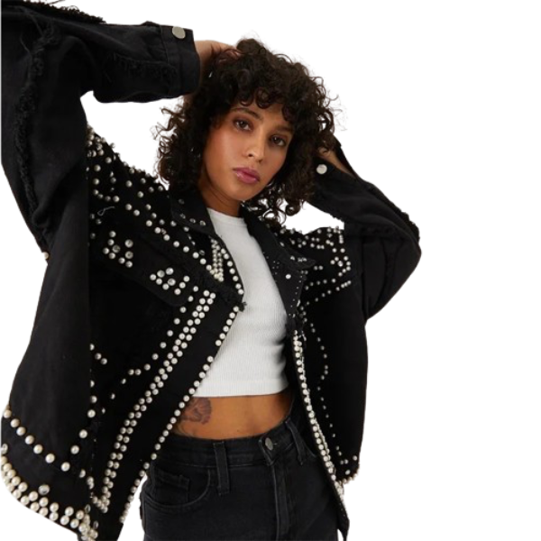 Ladyloom™ Studded Glam Denim Jacket