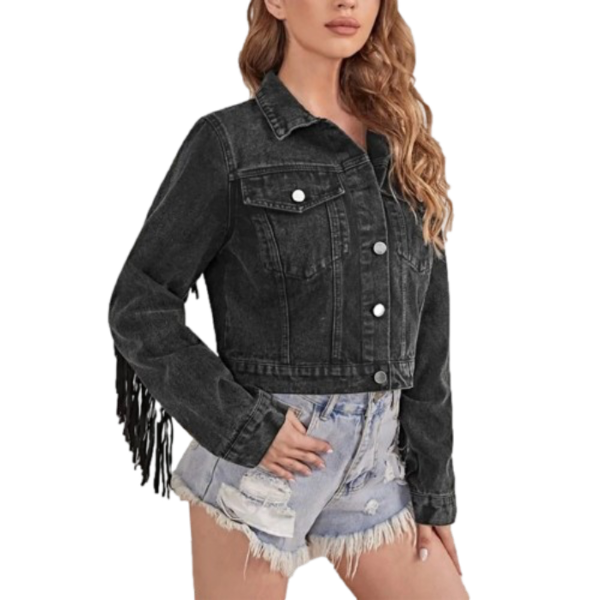 Ladyloom™ Fransen-Denim-Jacke – Dein trendiges Boho-Statement