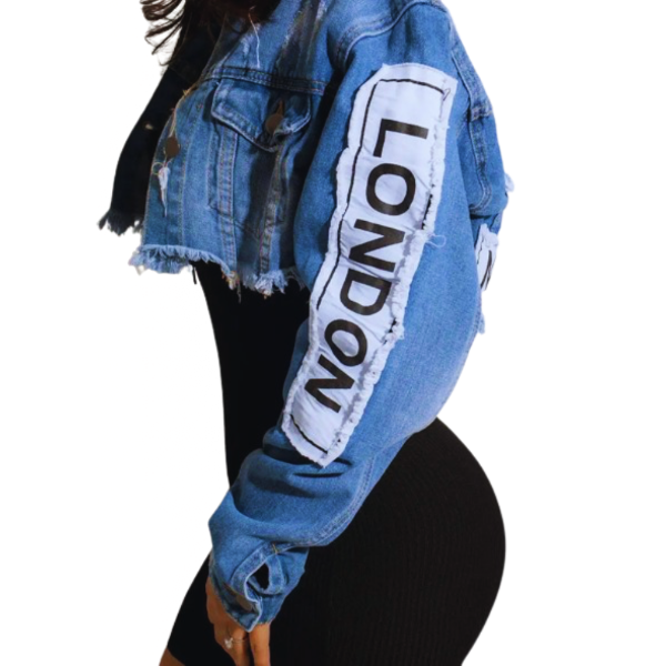 Ladyloom™ - Trendige Cropped Jeansjacke mit Patches