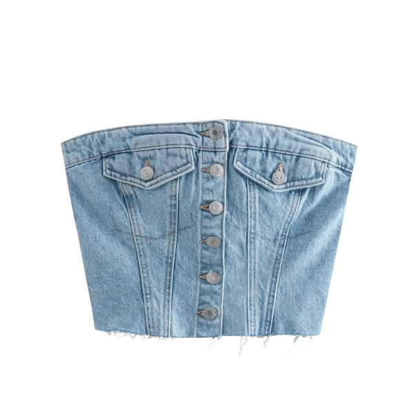 Ladyloom TM - Trendiges Denim-Bustier