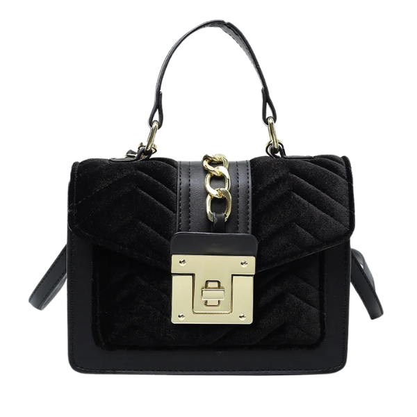 Ladyloom™ Samt-Luxus-Schultertasche mit Kettenriemen