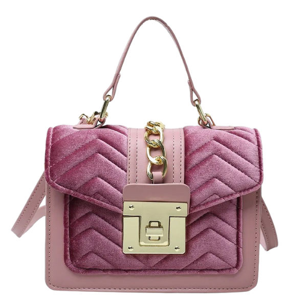 Ladyloom™ Samt-Luxus-Schultertasche mit Kettenriemen