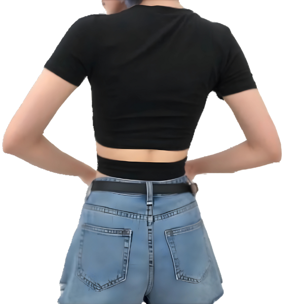 Ladyloom™ Wickel-Crop-Top T-Shirt