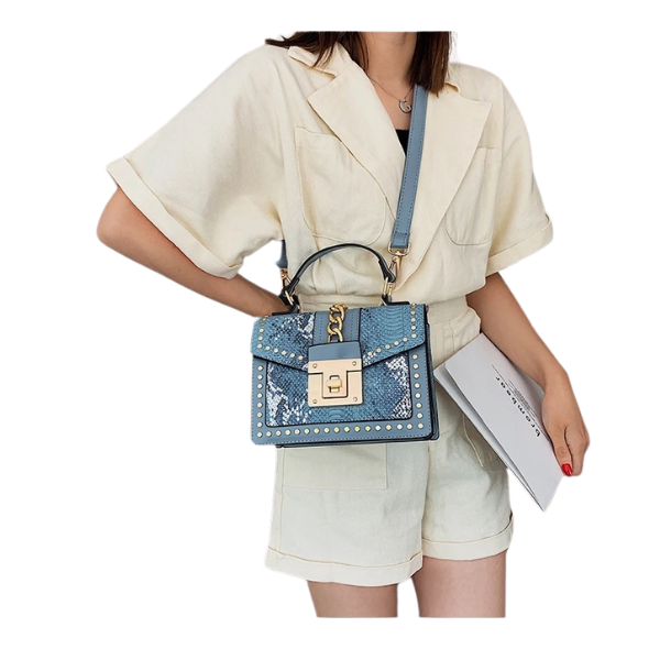Ladyloom™ Elegante Schlangenleder-Optik Handtasche