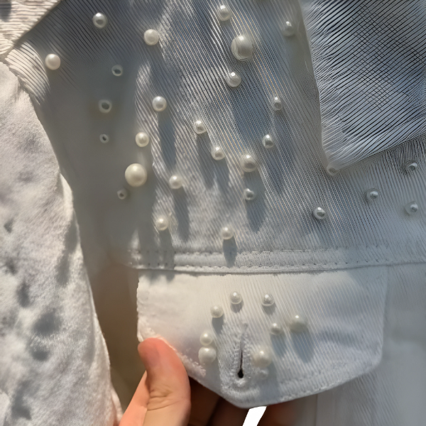 Ladyloom™ Pearl-Studded Denim Jacket